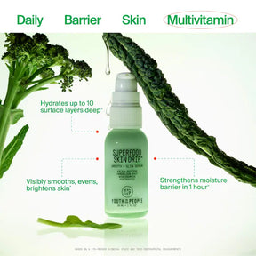 Youth To The People Superfood Skin Drip Smooth + Glow Barrier Serum with Peptides + Niacinamide 1 oz / 30 ml