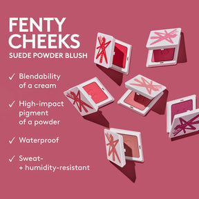 Blush em Pó à Prova d'Água Suede Fenty Cheeks da Fenty Beauty, 4 g / 0.14 oz