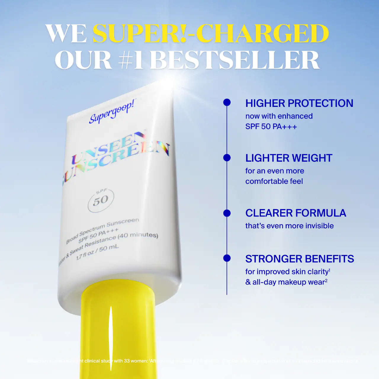 Supergoop! Unseen Sunscreen Invisible Broad Spectrum SPF 50  PA +++ 50ml Supergoop!