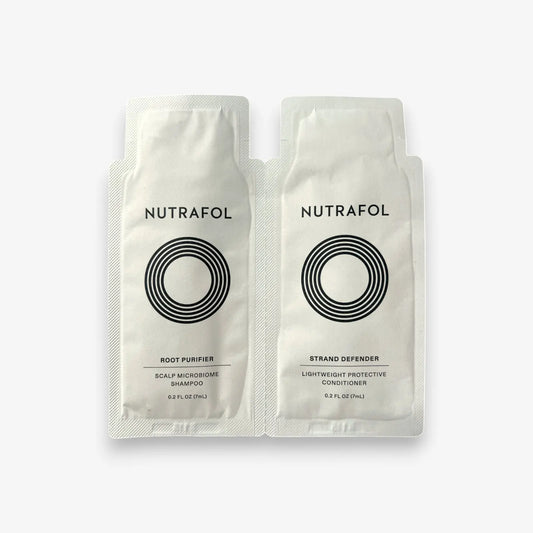 Nutrafol Root Purifier Shampoo + Strand Defender Conditioner Sample Packette 7ml