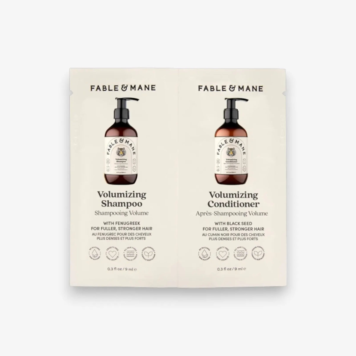 Muestra de Paquete de Champú y Acondicionador Voluminizador 9ml
