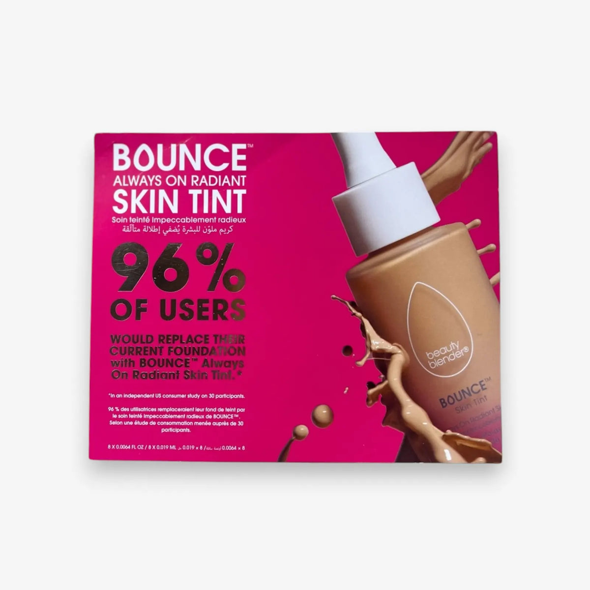 Beauty Blender Bounce always on Radiant Skin Tint Sample Packette 8 Shades